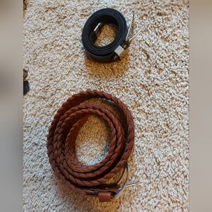 Two real leather belts